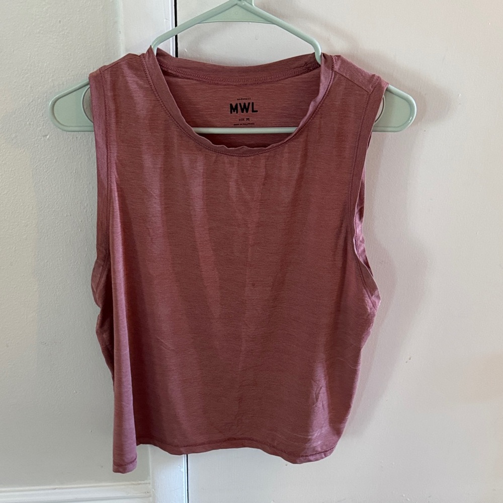 Women's Pink madewell muscle tank athletic